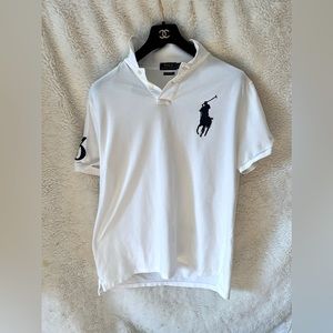 White Polo Men Slim Fit Size XL